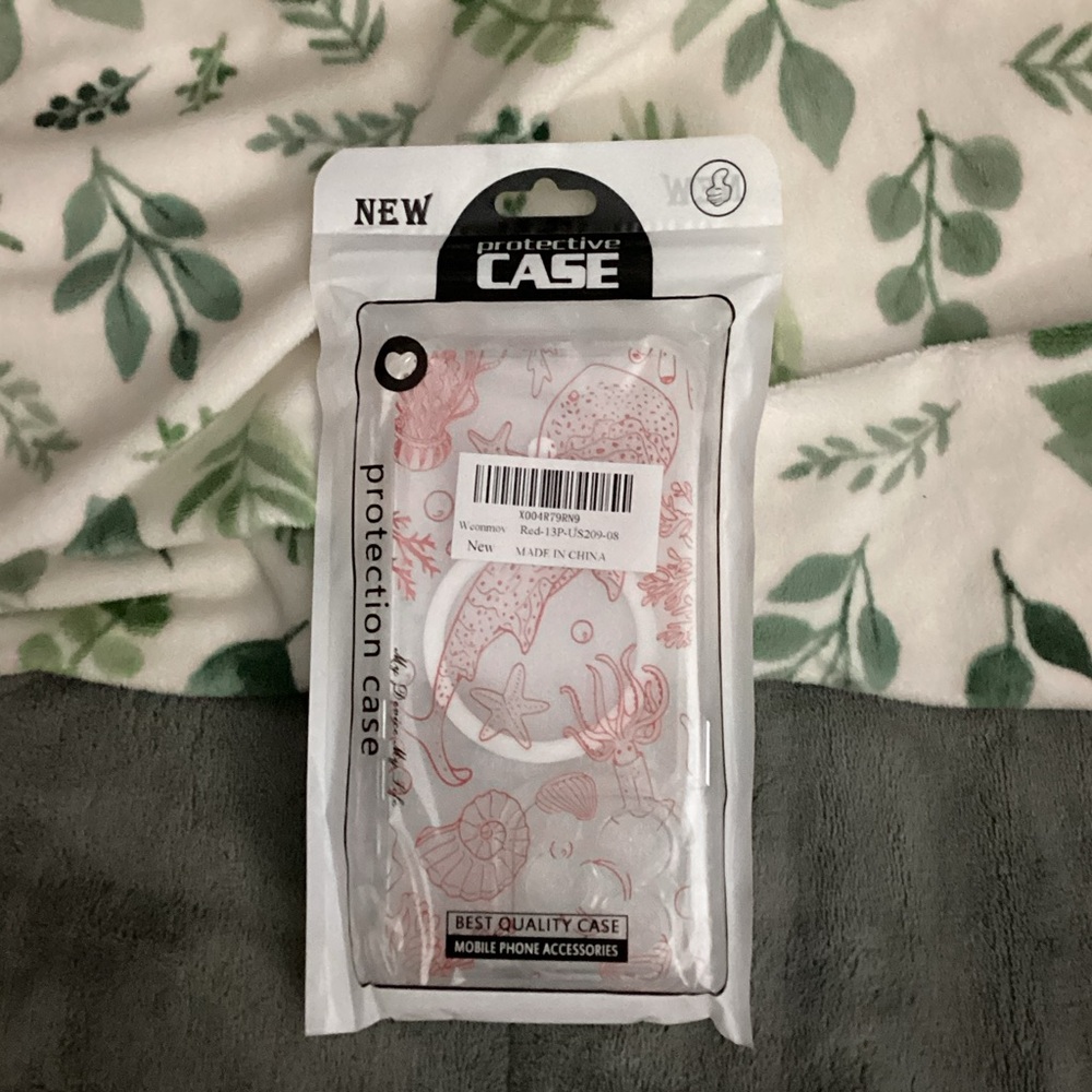 Protective Phone Case with Sea Life Design for I-Phone 13 Plus